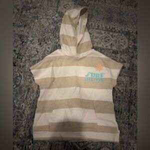 Striped Kids Hoodie with Surf Design
